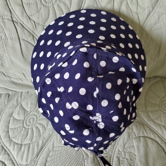 Basic Edition Blue with White Pocka Dots Visor with Convertible Zipper - Picture 5 of 11